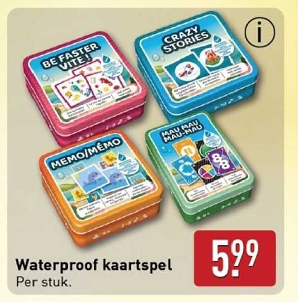 Waterproof kaartspel