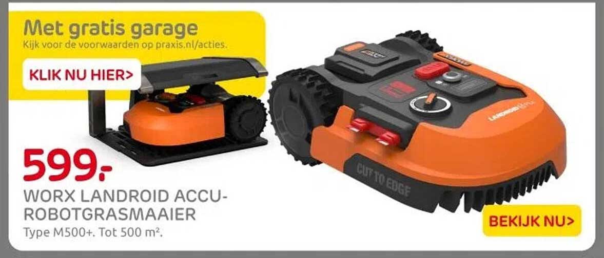 WORX LANDROID ACCU-ROBOTGRASMAAIER Type M500+ tot 500 m²