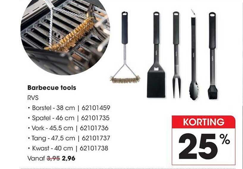 Barbecue tools RVS 25% korting
