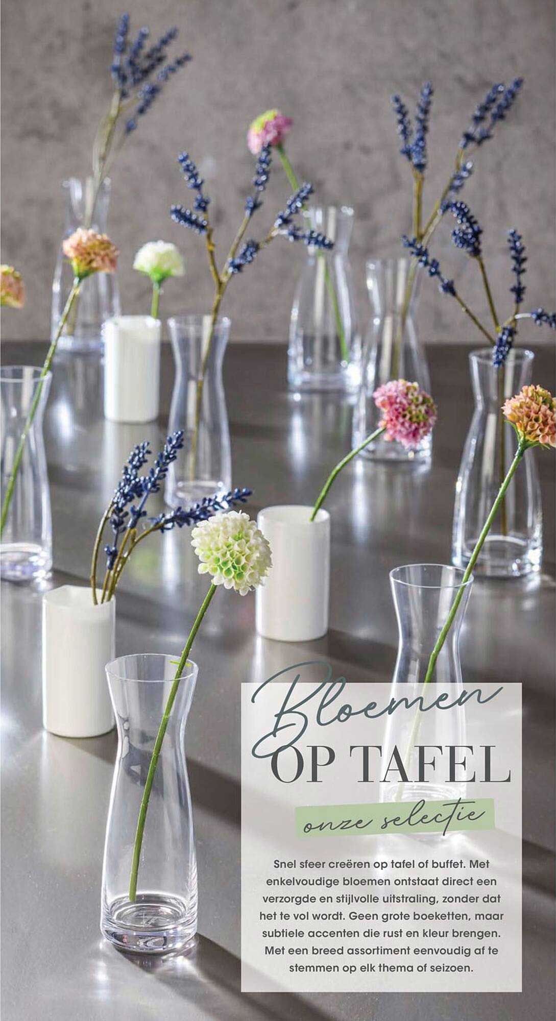 Bloemen op tafel