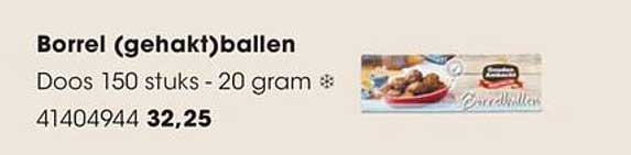 Borrel (gehakt)ballen