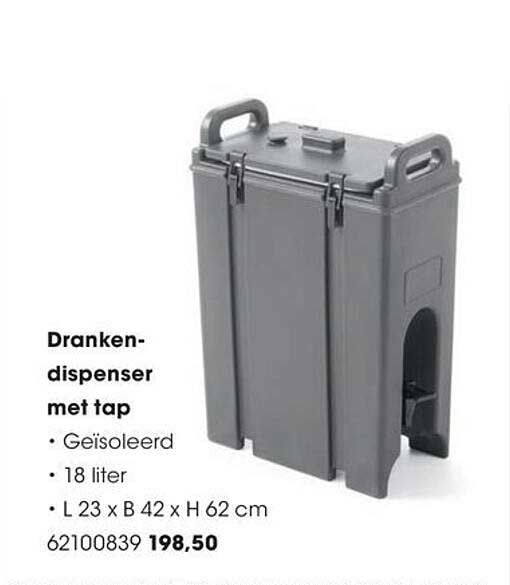 Dranken-dispenser met tap