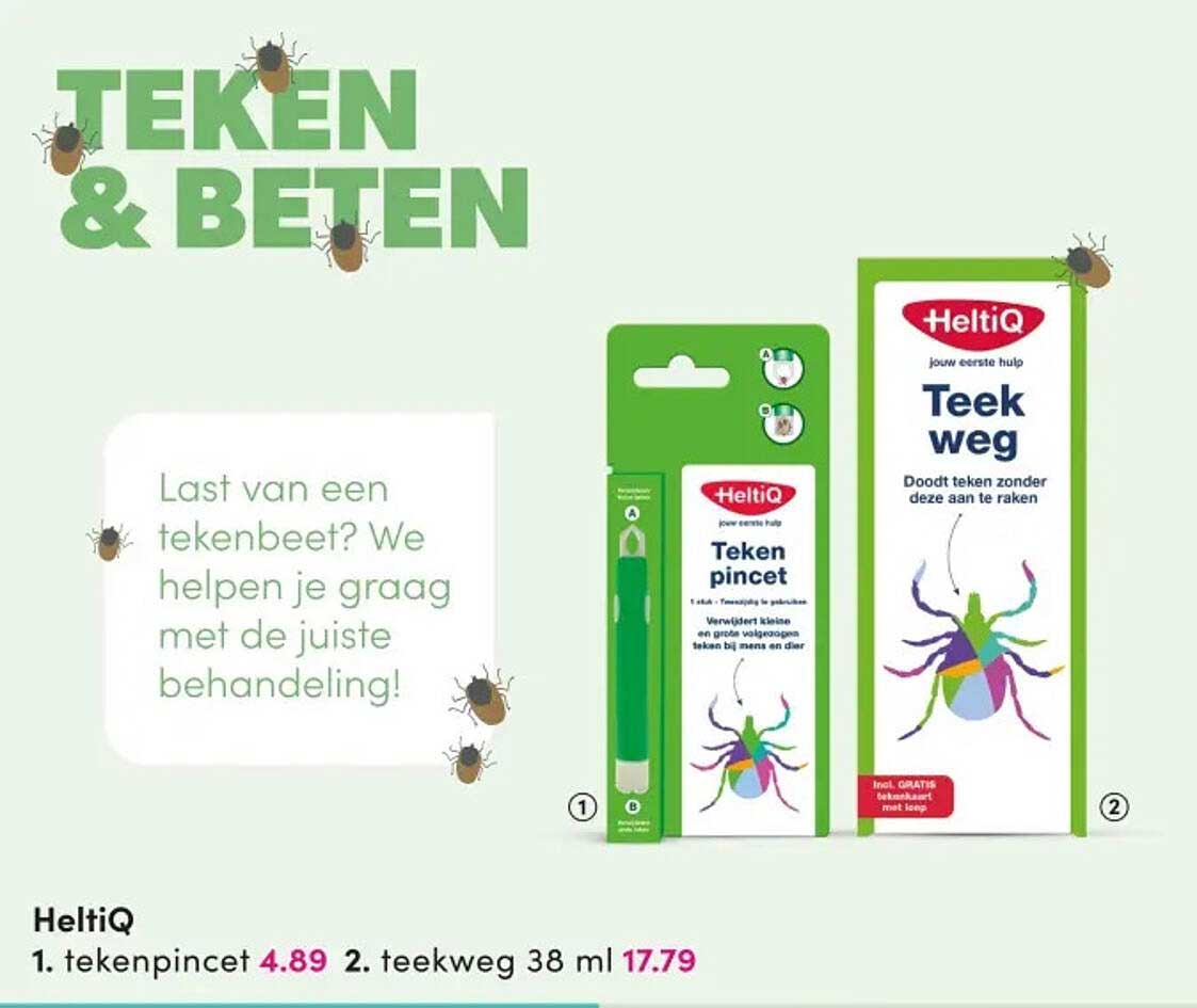 HeltiQ tekenpincet