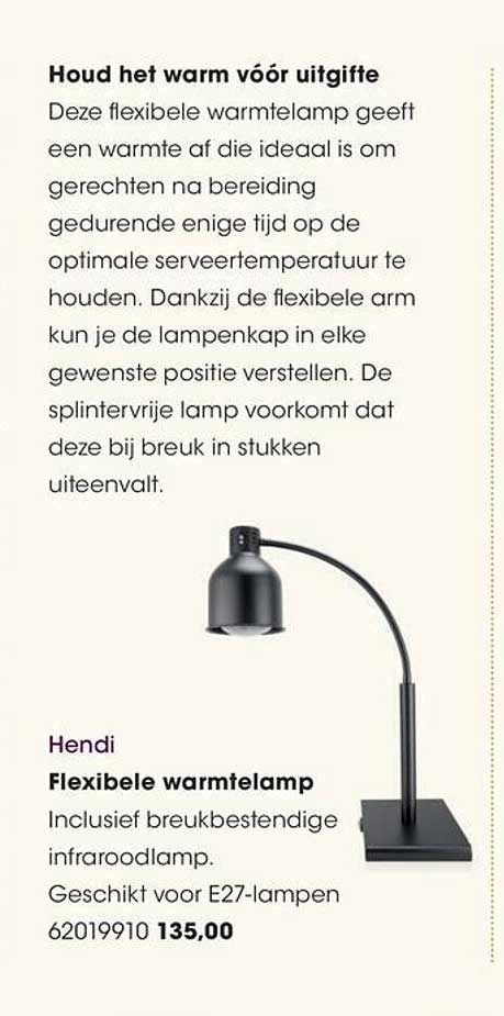 Hendi Flexibele warmtelamp