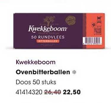 Kwekkeboom Ovenbitterballen Doos 50 stuks