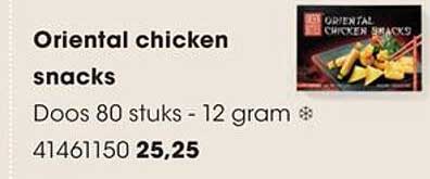 Oriental chicken snacks