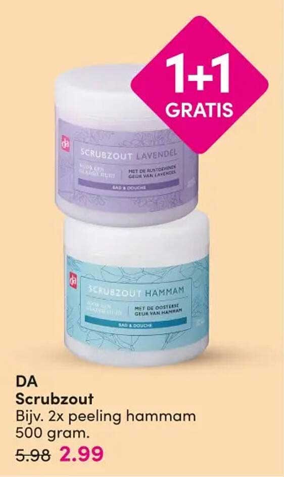 Scrubzout Bijv. 2x peeling hammam 500 gram. 1+1 GRATIS