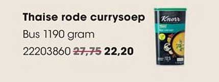 Thaise rode currysoep