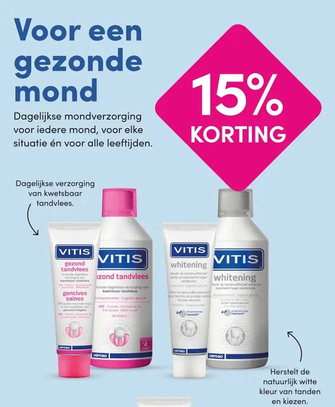 Voor een gezonde mond 15% korting