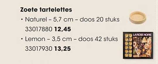 Zoete tartelettes