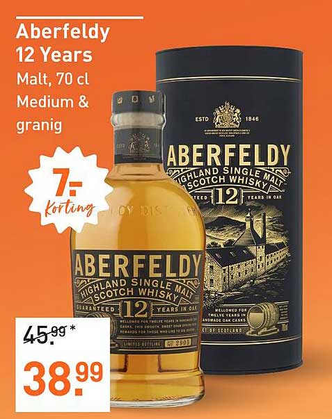 Aberfeldy 12 Years Malt, 70 cl