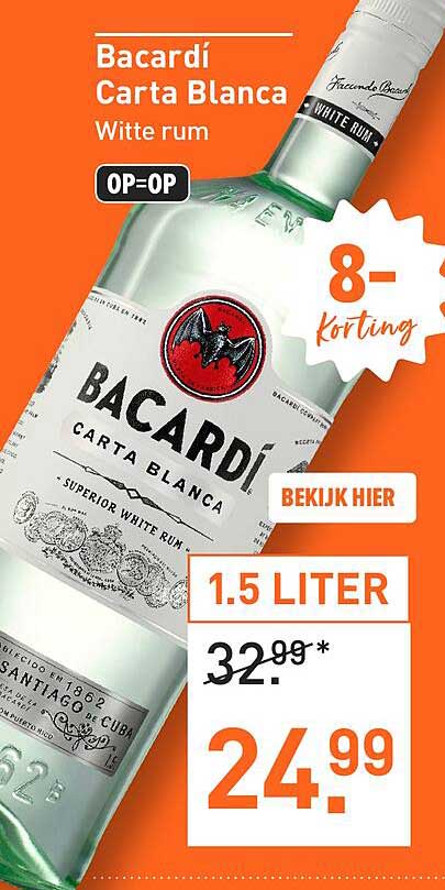 Bacardí Carta Blanca Witte rum