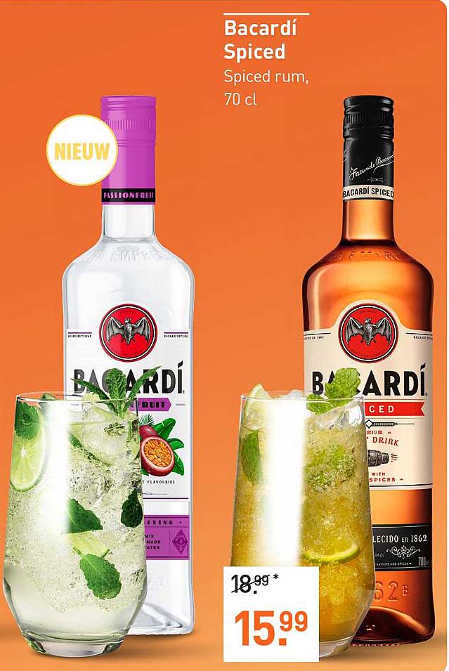 Bacardí Spiced Spiced rum, 70 cl