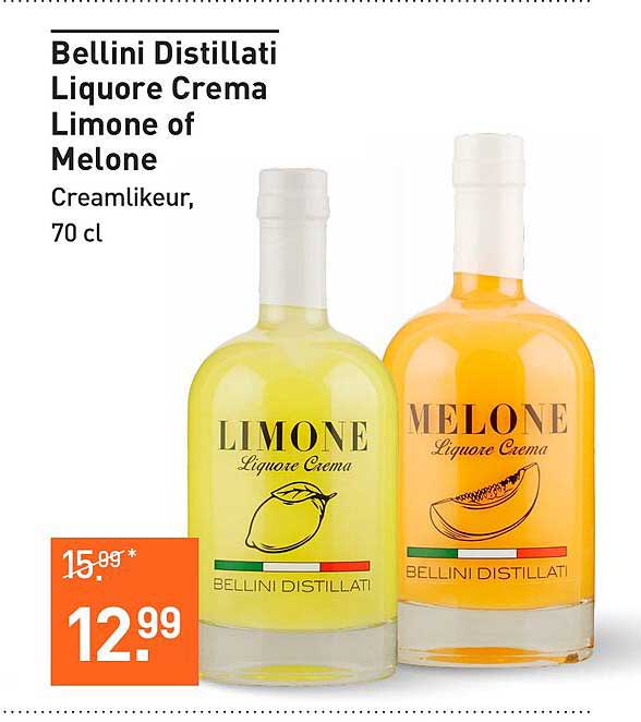 Bellini Distillati Liquore Crema Limone of Melone