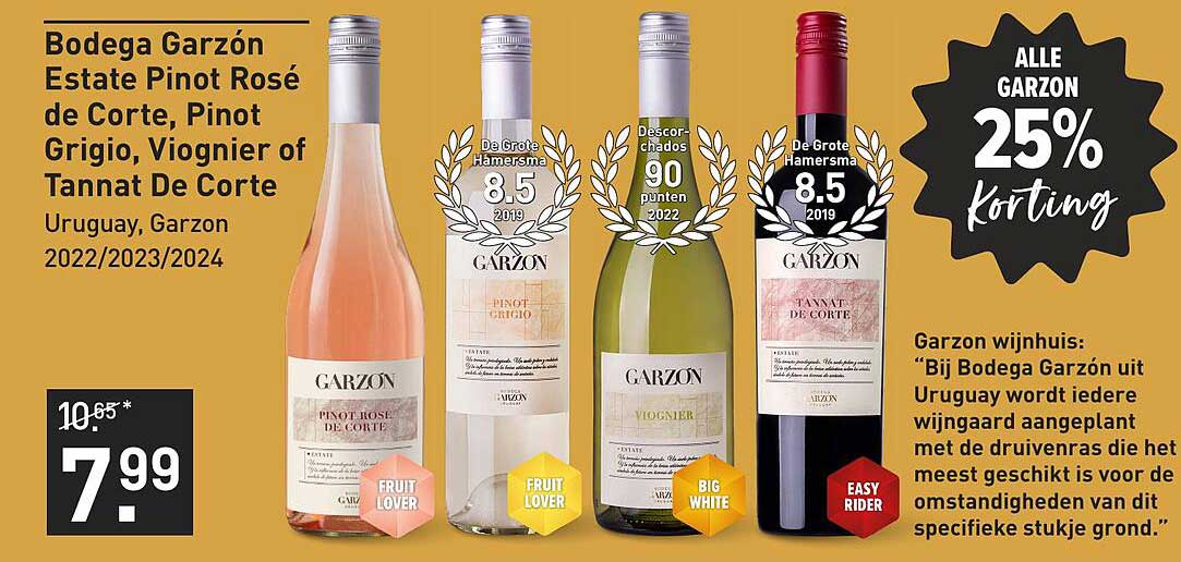 Bodega Garzón Estate Pinot Rosé de Corte, Pinot Grigio, Viognier of Tannat De Corte