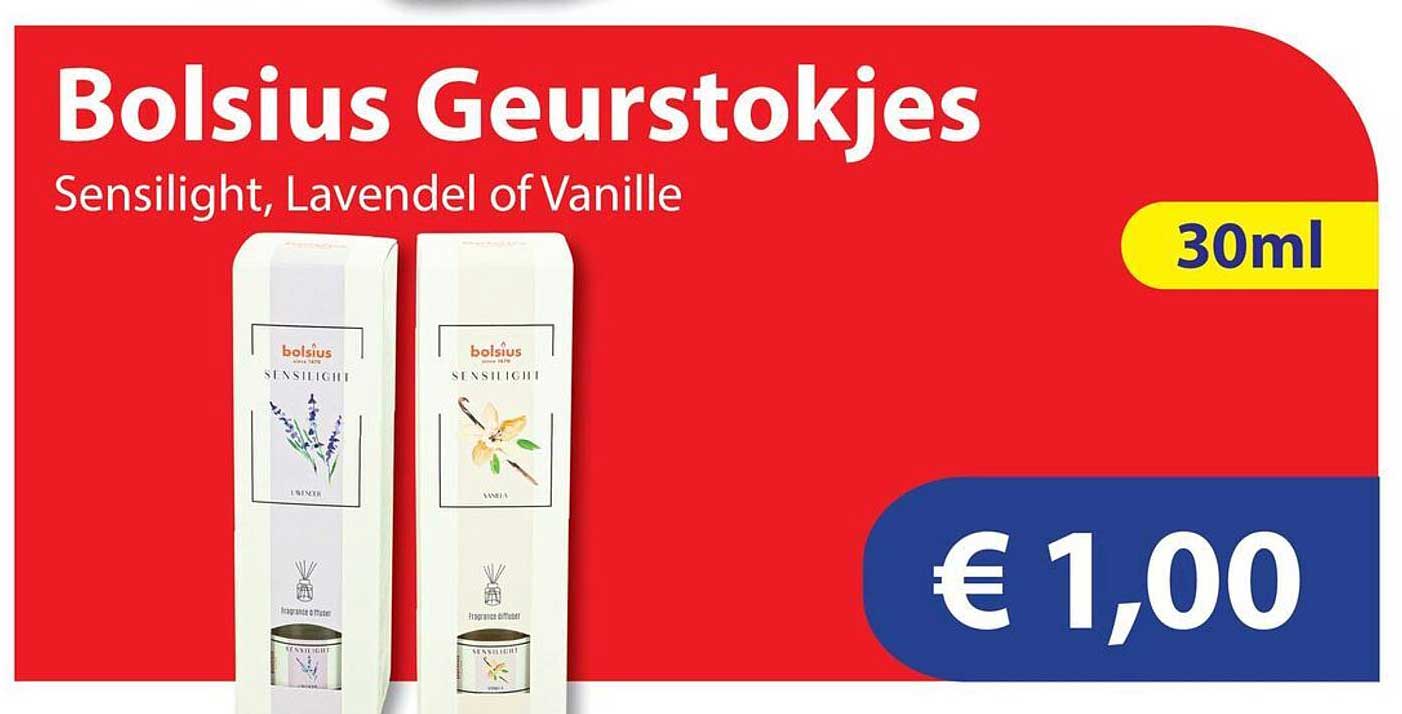 Bolsius Geurstokjes Sensilight, Lavendel of Vanille