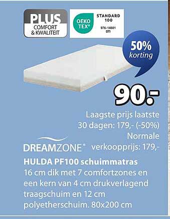 DREAMZONE HULDA PF100 schuimmatras