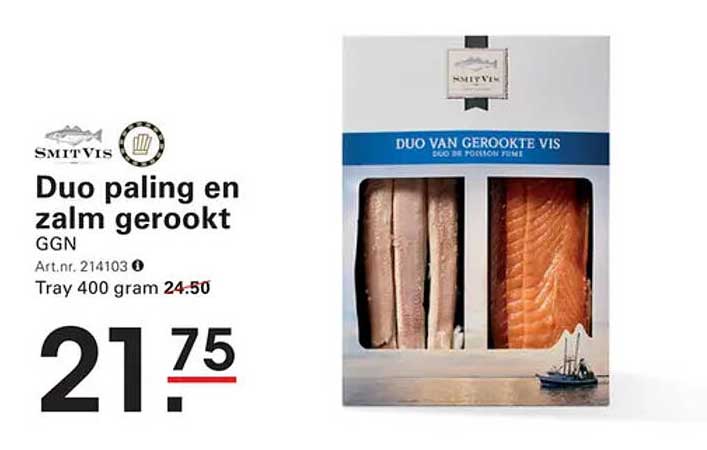 Duo paling en zalm gerookt