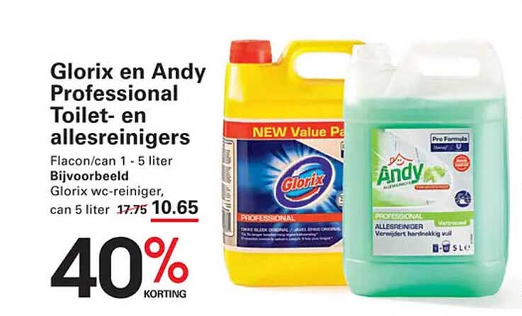 Glorix en Andy Professional Toilet- en allerreiniger