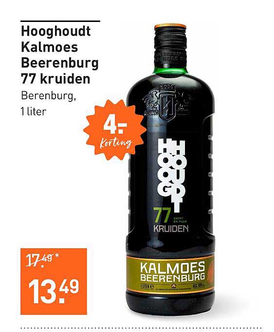Hooghoudt Kalmoes Beerenburg 77 kruiden