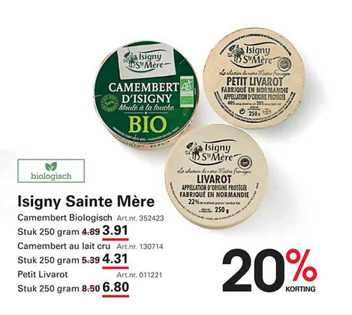 Isigny Sainte Mère Camembert Biologisch