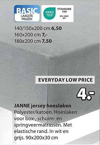 JANNE jersey hoeslakens