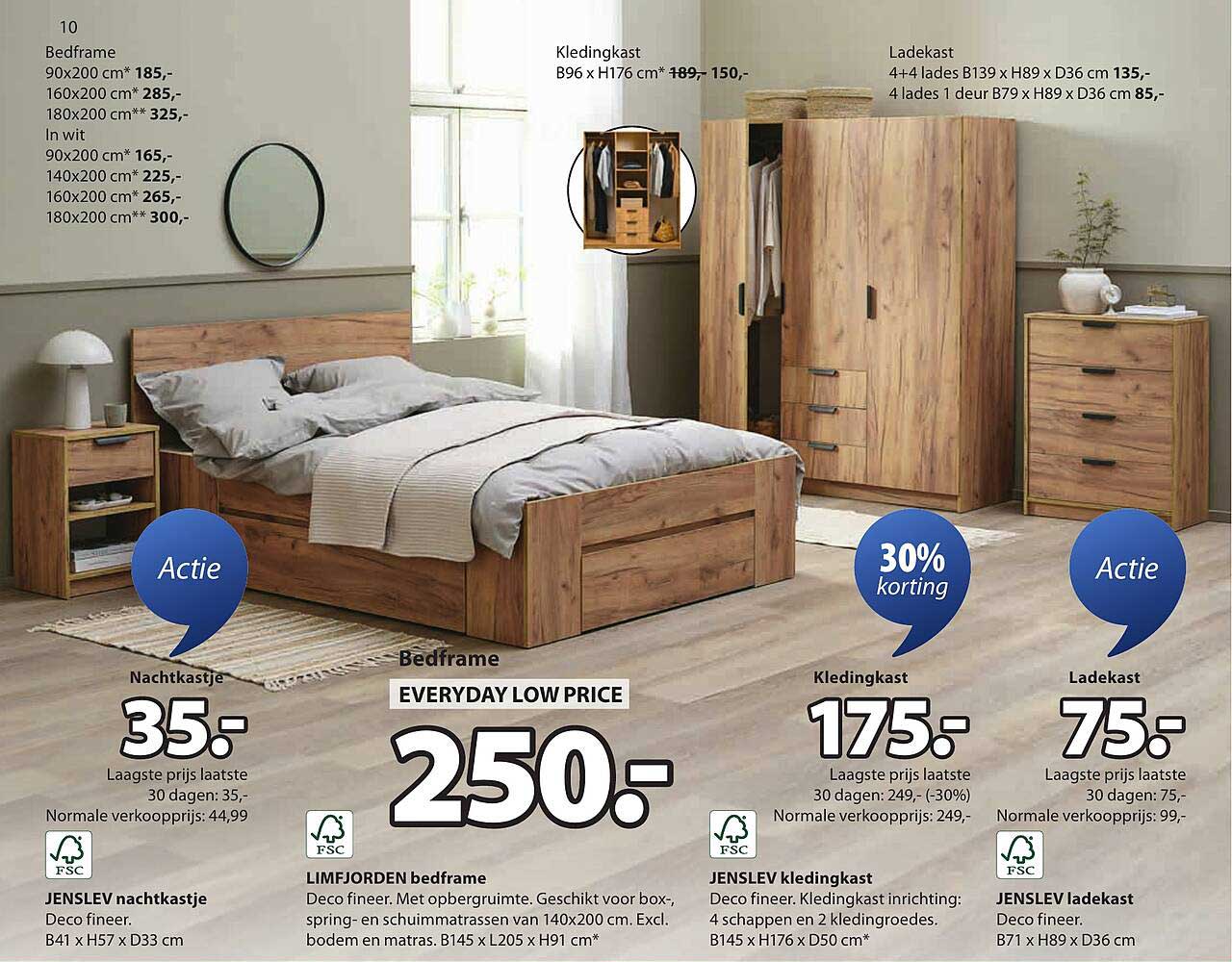JYSK bedframe 90x200 cm - Everyday low price: €250,-