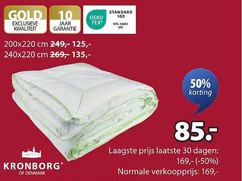 Kronborg Dekbed 200x220 cm voor €85,-