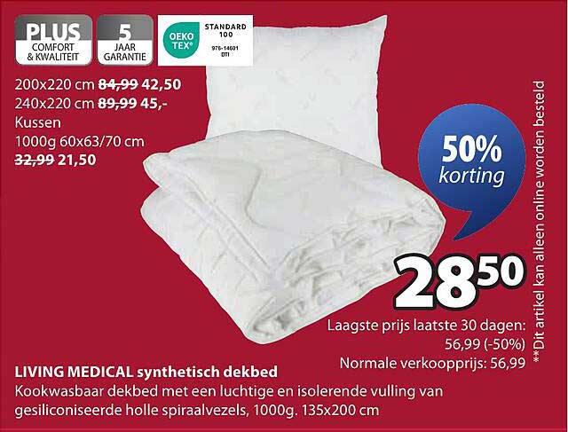LIVING MEDICAL synthetisch dekbed