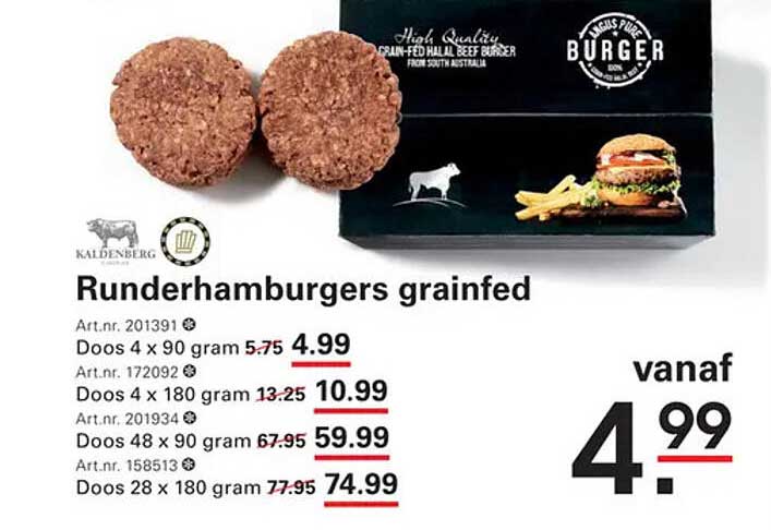 Runderhamburgers grainfed