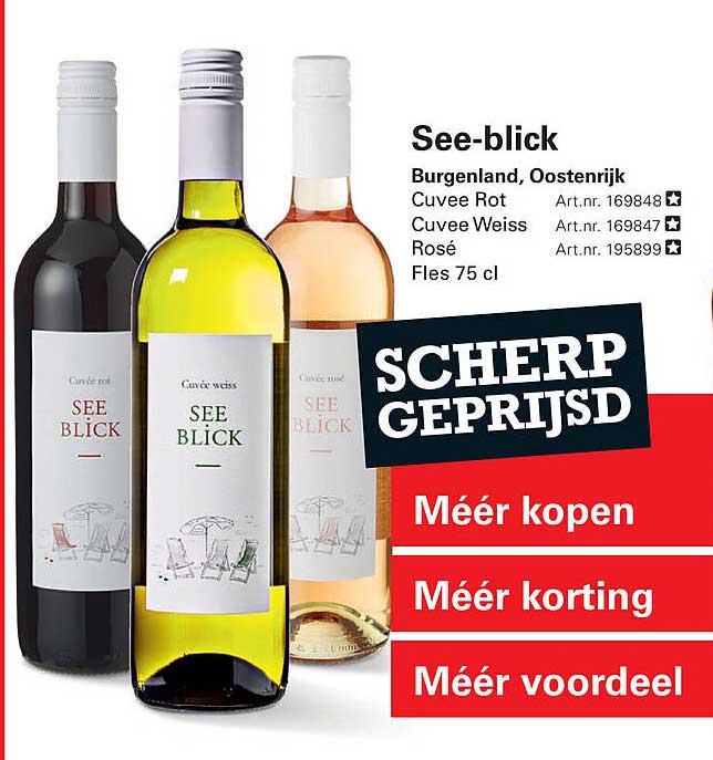 See-blick - Cuvée Rot, Cuvée Weiss, Rosé - Fles 75 cl