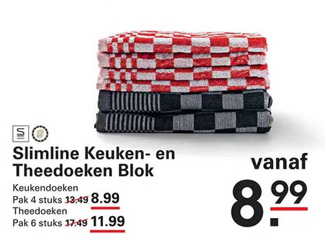 Slimline Keuken- en Theedoeken Blok