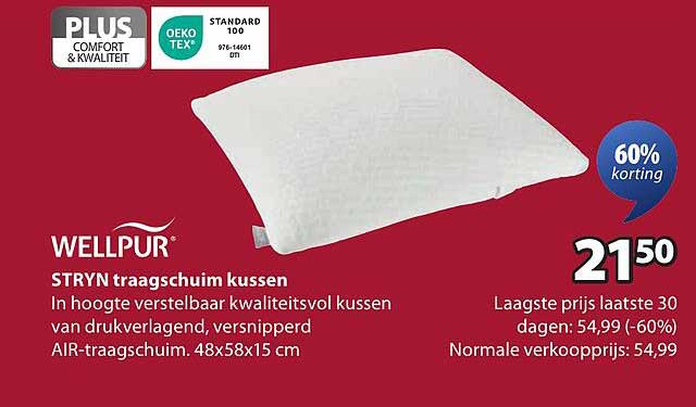STRYN traagschuim kussen