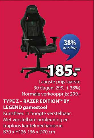TYPE Z – RAZER EDITION™ BY LEGEND gamestoel