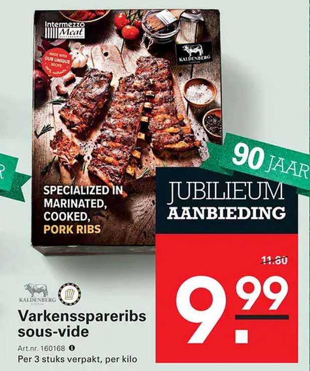 Varkensspareribs sous-vide