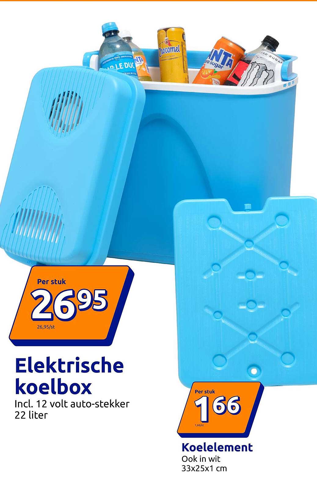 Elektrische koelbox Incl. 12 volt auto-stekker 22 liter