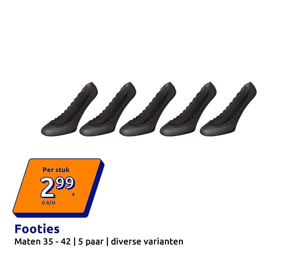 Footies Maten 35 - 42 | 5 paar | diverse varianten