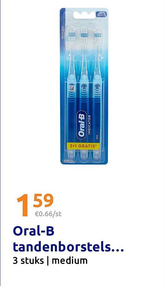 Oral-B tandenborstels... 2+1 gratis