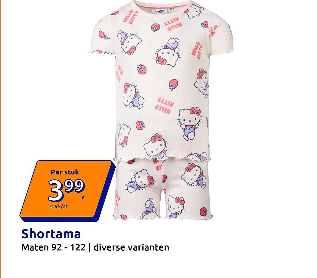 Shortama Maten 92 - 122 | diverse varianten