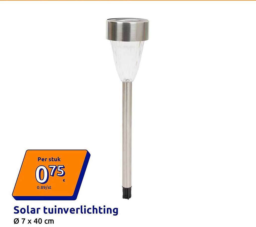 Solar tuinverlichting Ø 7 x 40 cm
