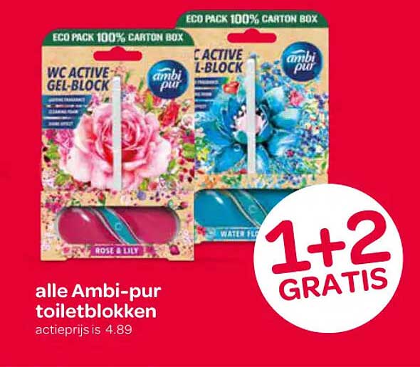 alle Ambi-pur toiletblokken 1+2 GRATIS