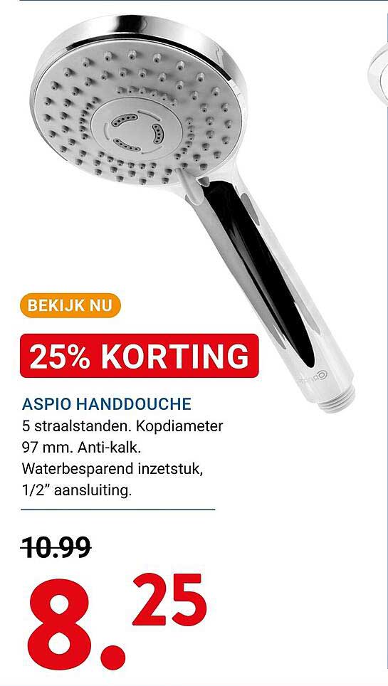 ASPIO HANDDOUCHE 25% KORTING