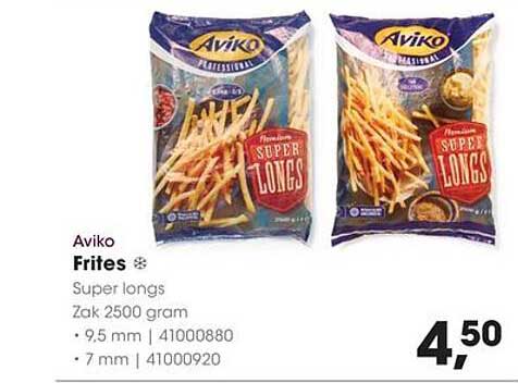 Aviko Frites Super longs Zak 2500 gram • 9,5 mm | 41000880 • 7 mm | 41000920