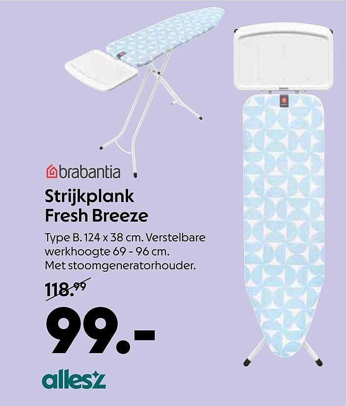 Brabantia Strijkplank Fresh Breeze