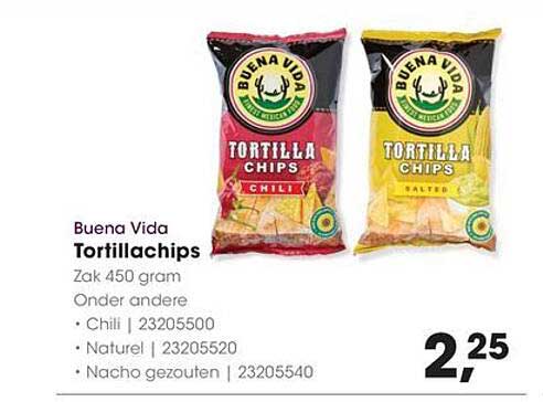 Buena Vida Tortillachips Zak 450 gram