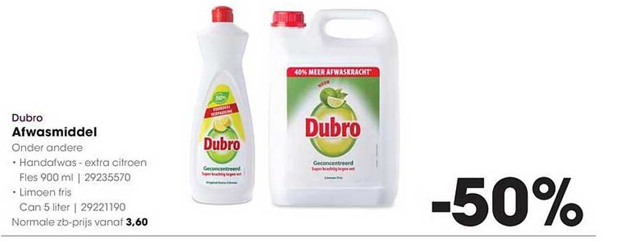 Dubro Afwasmiddel -50%