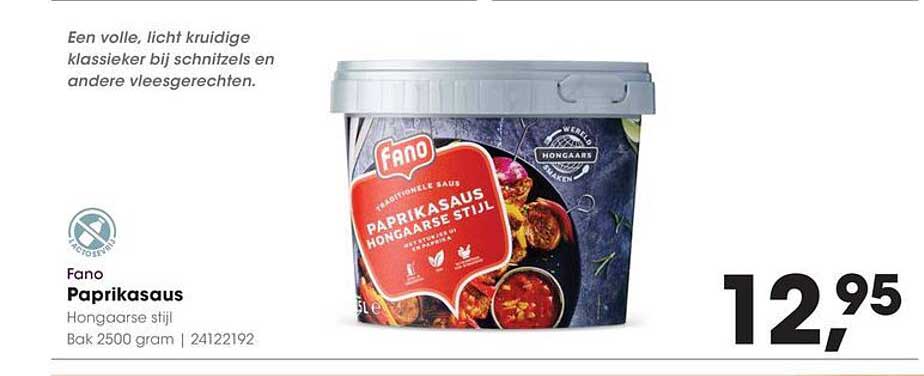 Fano Paprikasaus Hongaarse stijl