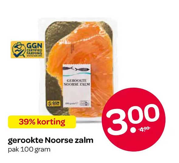 gerookte Noorse zalm 39% korting
