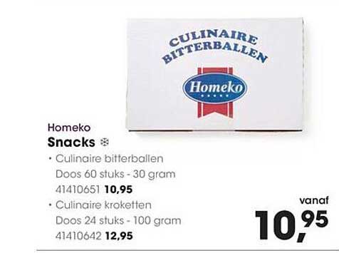 Homeko Snacks Culinaire bitterballen