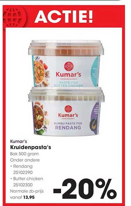 Kumar's Kruidenpasta's -20%